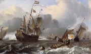 Ludolf Backhuysen Detail of THe Eendracht and a Fleet of Dutch Men-of-War oil painting